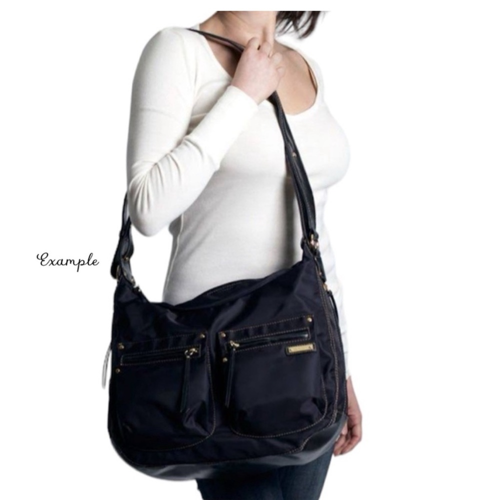 StorkSak Nylon Diaper Bag Black Emily Australia Nappy bag Stylish